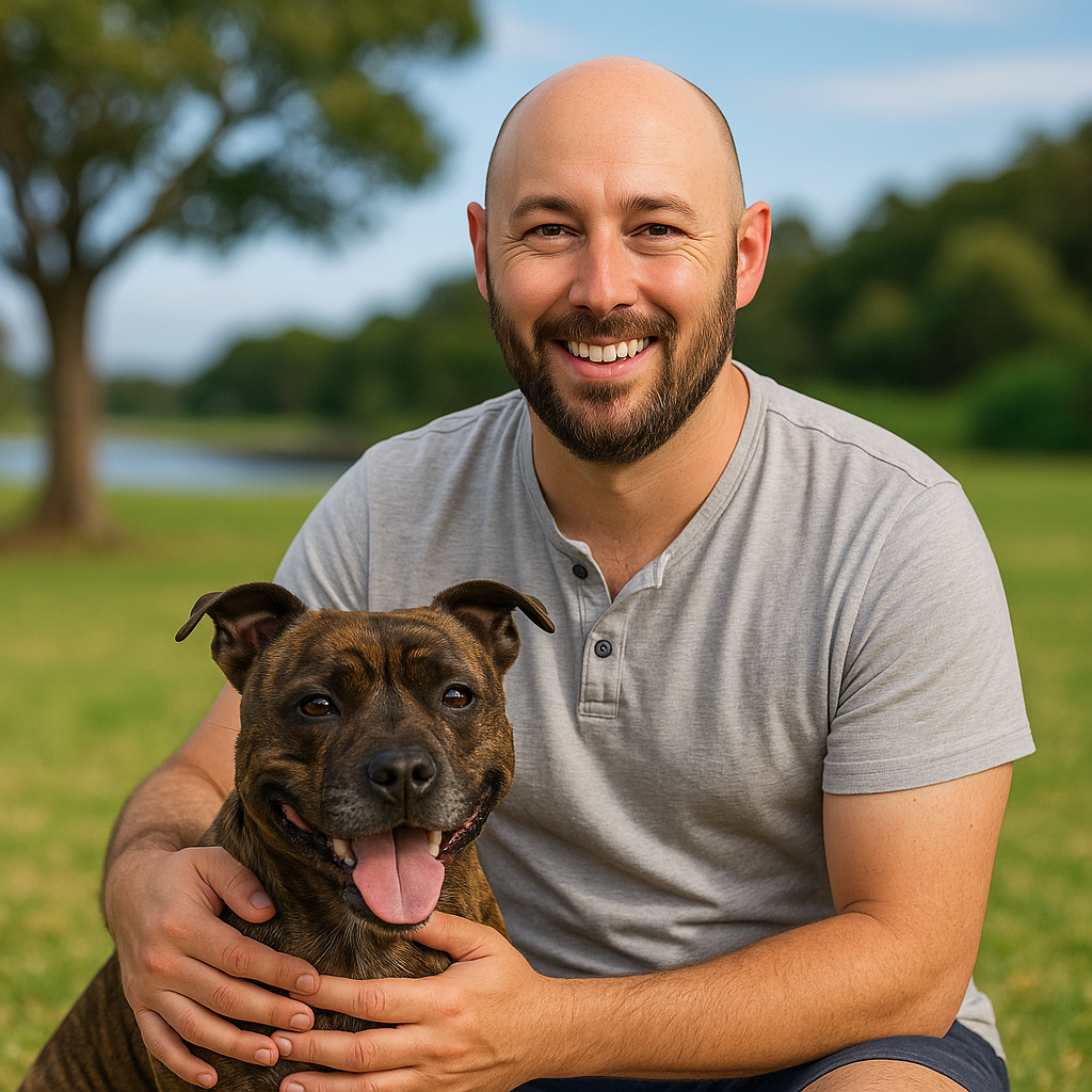 Ben Waters — registered psychologist, with his dog